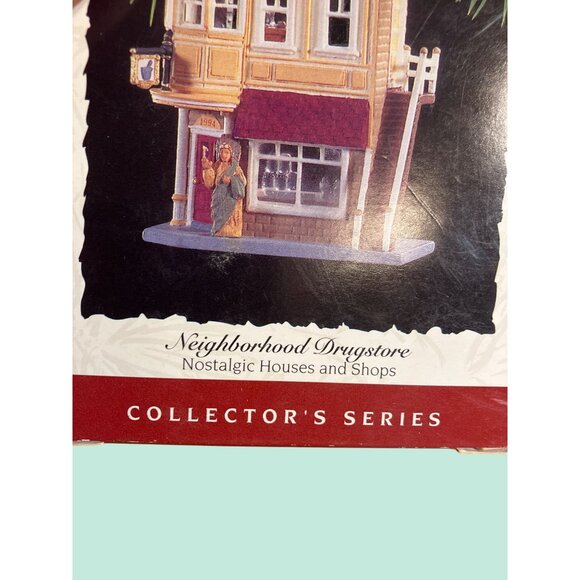 Hallmark Ornament 1994 Neighborhood Drugstore Nostalgic Houses & Shops - Picture 9 of 13